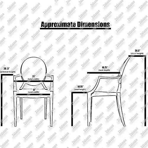 Set of Two Clear Armchair H77374
