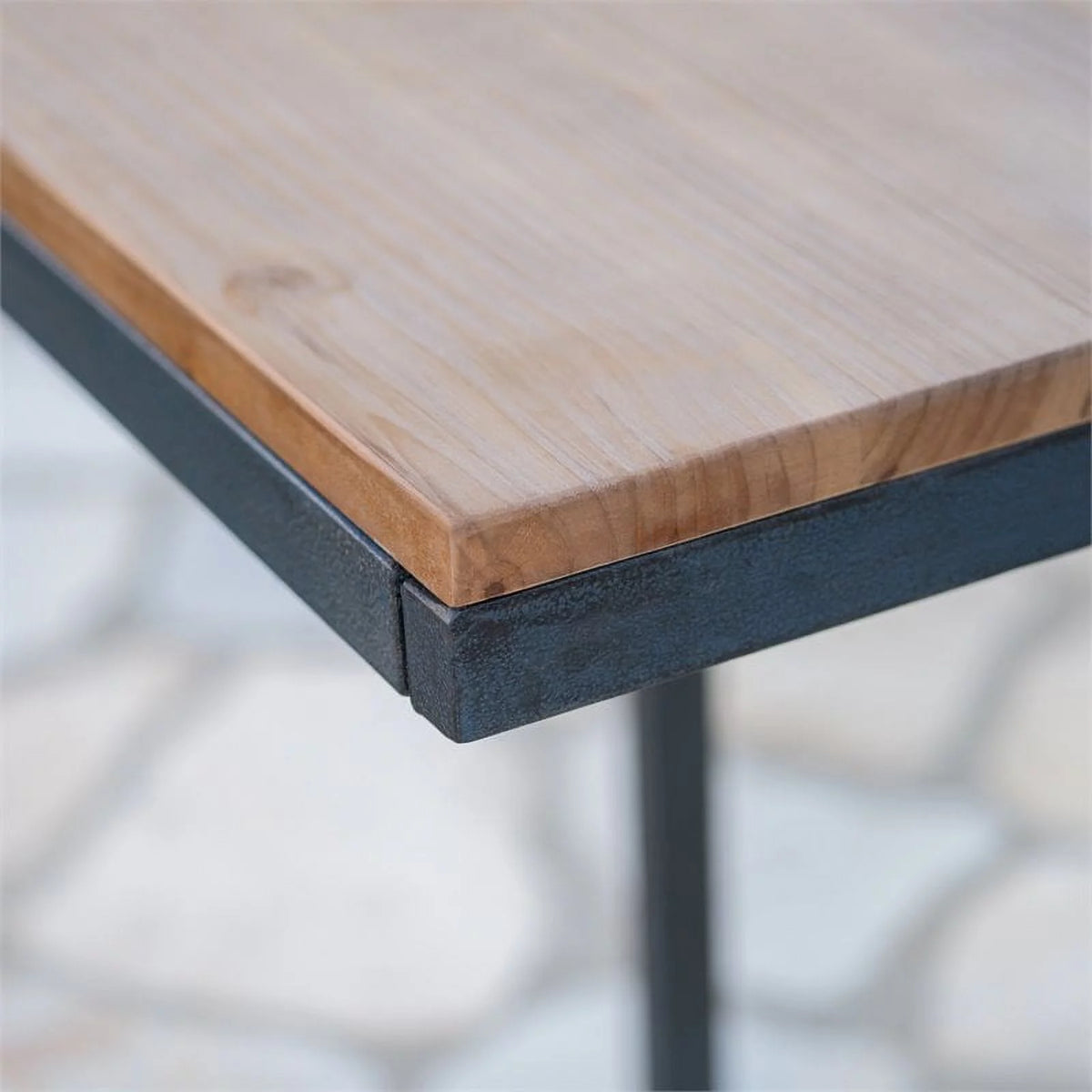 C-Shaped Accent Table in Brown and Black W472