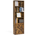 6 Shelf 71in Tall Bookcase with Doors A9340