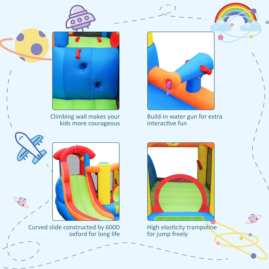 Inflatable Bounce House Water Slide with Splash Pool V8718