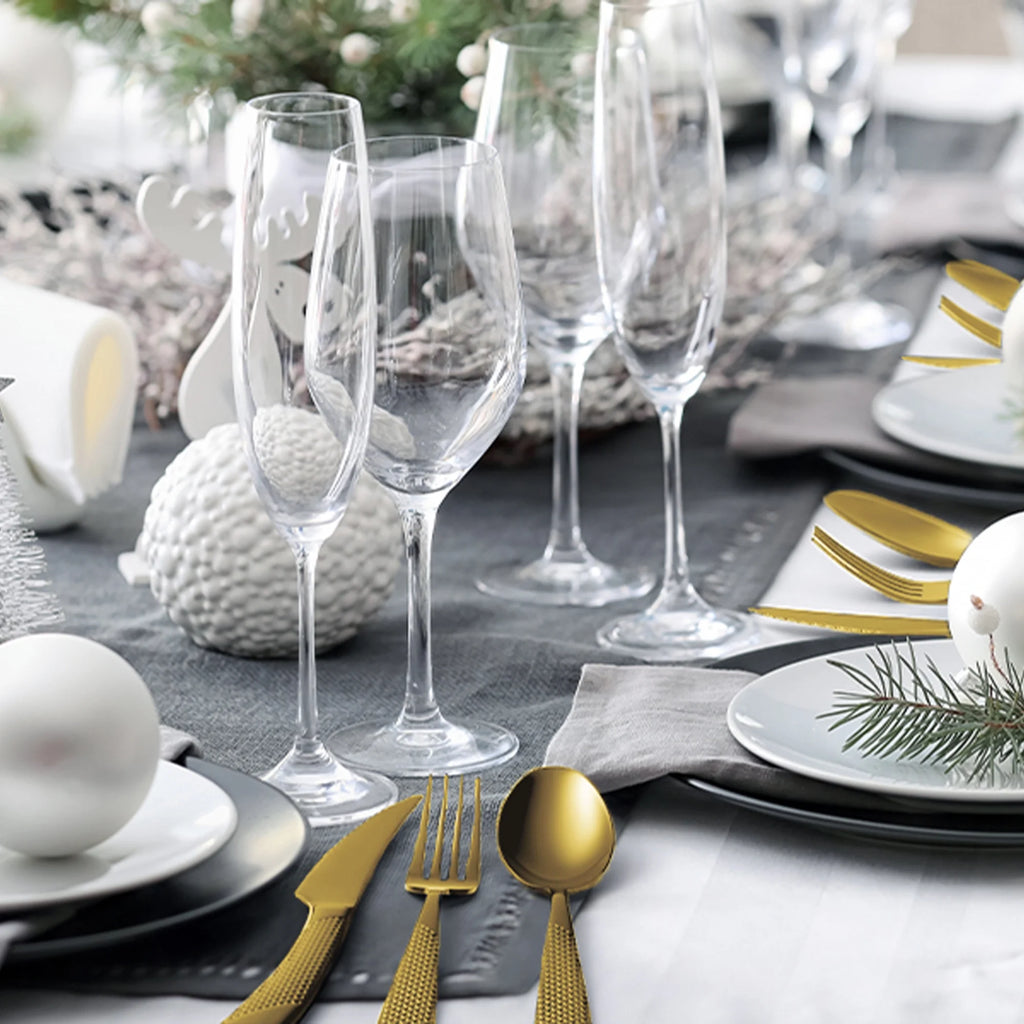 20 Piece Hammered Stainless Steel Flatware Set H47436