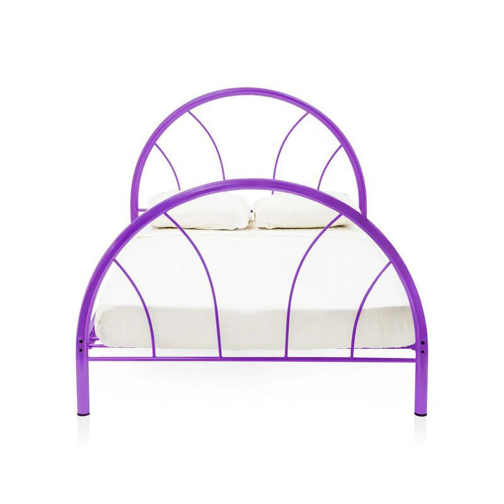 Purple Contemporary Metal Platform Full Bed O77428