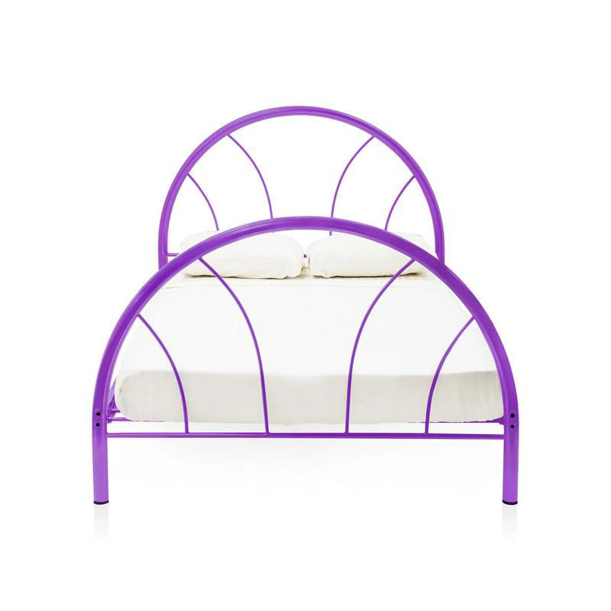Purple Contemporary Metal Platform Full Bed O77428