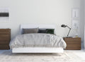 3 Piece Full Size Bedroom Set Walnut and White Q34757