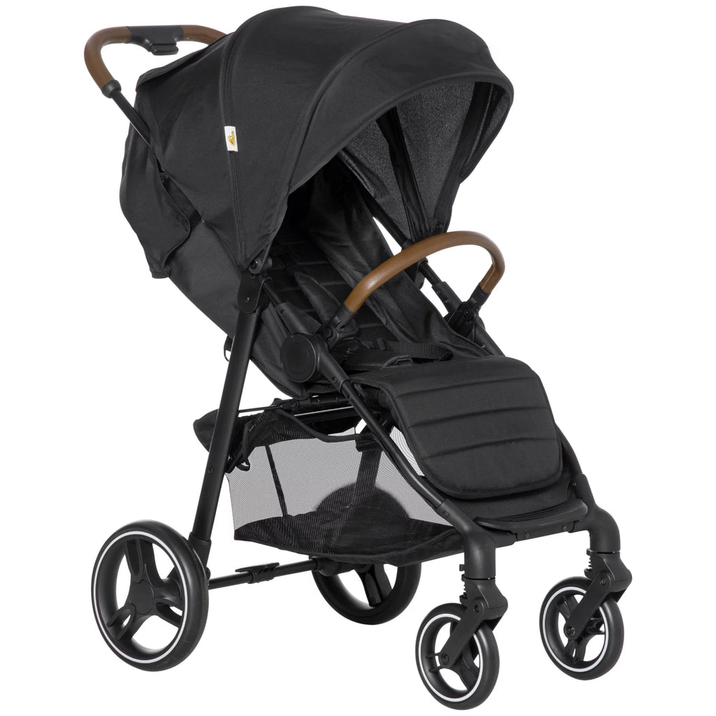 1-Click-Foldable Lightweight Black Stroller Z43828