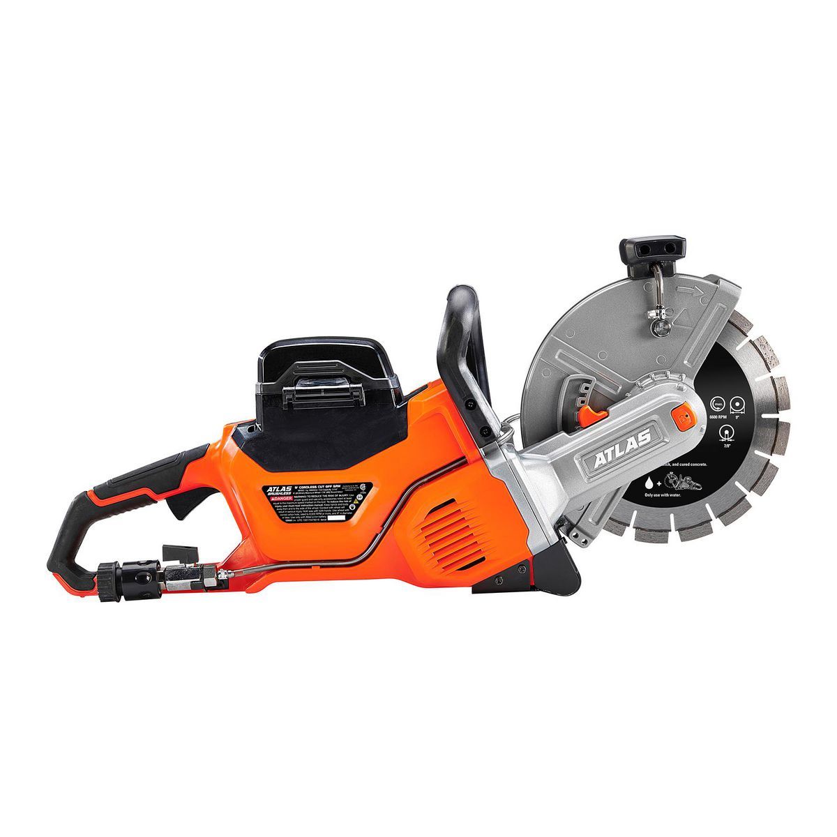 80V Brushless Cordless 9 in. Concrete Cut-Off Saw Kit with 4 Ah Battery and Rapid Charger P1064