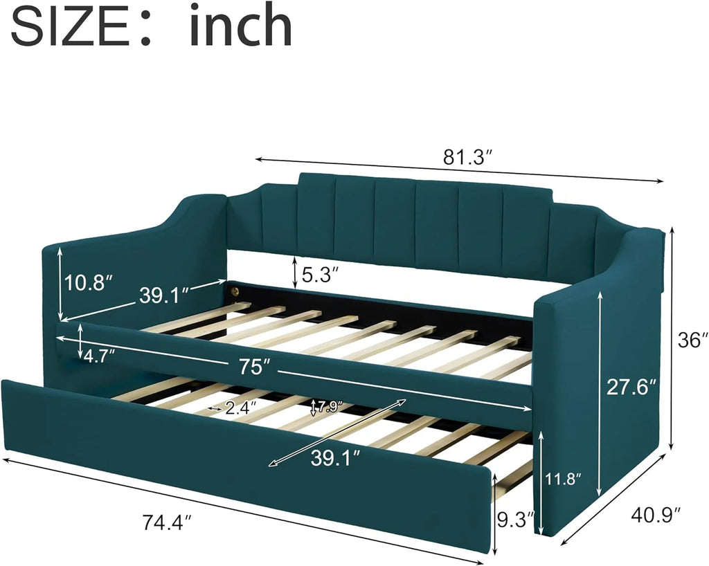 Upholstered Daybed with Wood Frame P731979