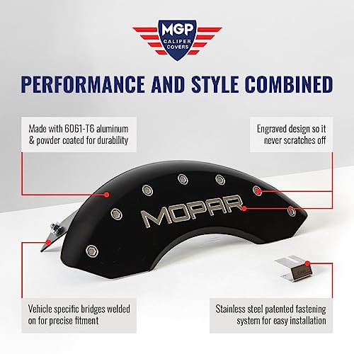 Red Powder Coated Aluminum Brake Caliper Covers Set of 4 T729
