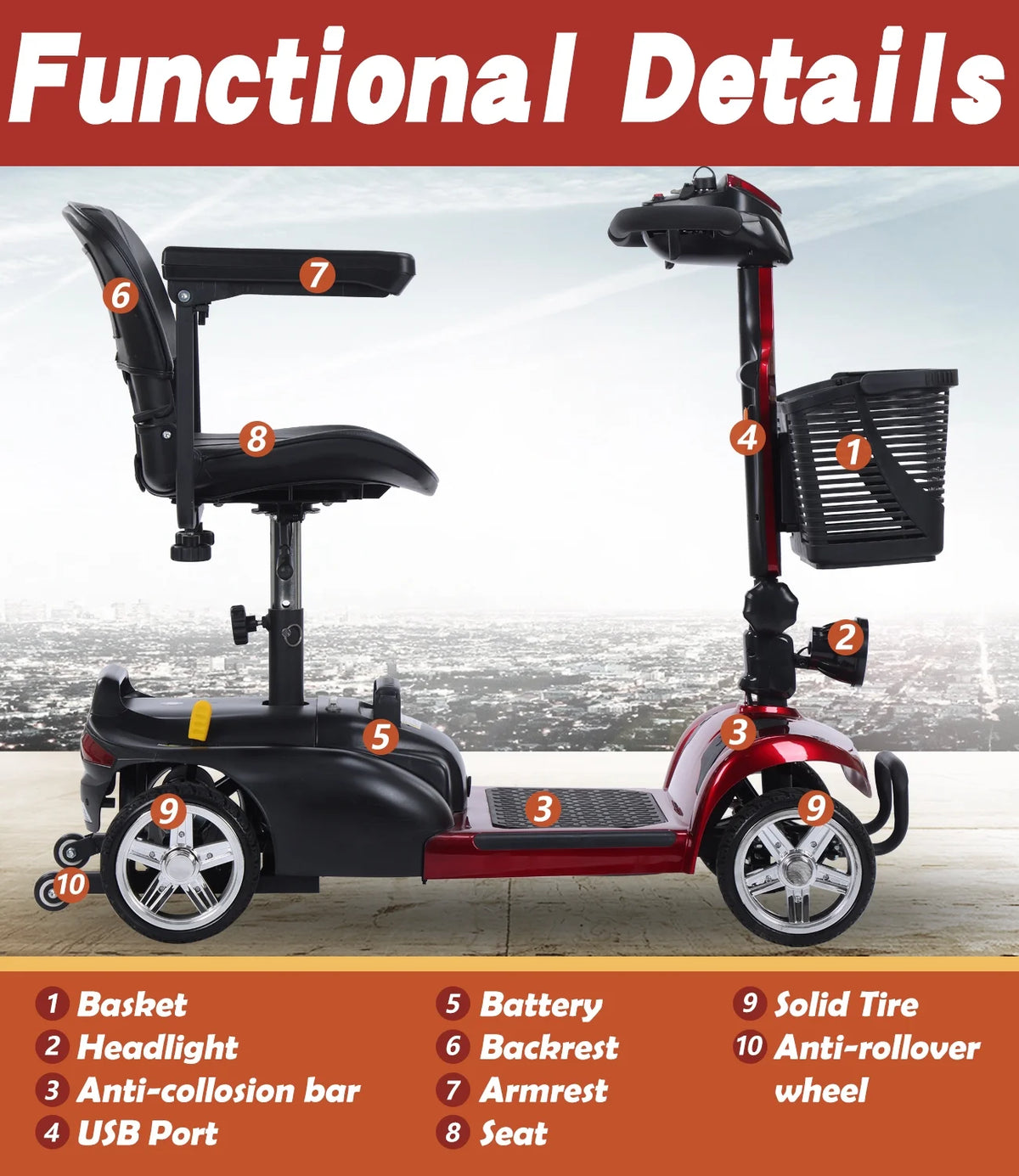 4 Wheel Mobility Scooter C602015