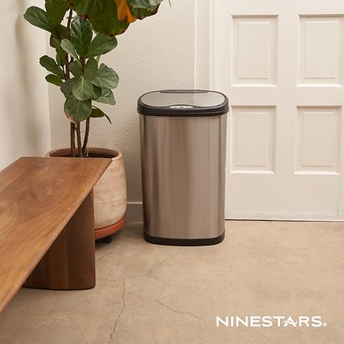 Automatic Touchless Motion Sensor 18.5 Gal. Stainless Steel Trash Can O5592