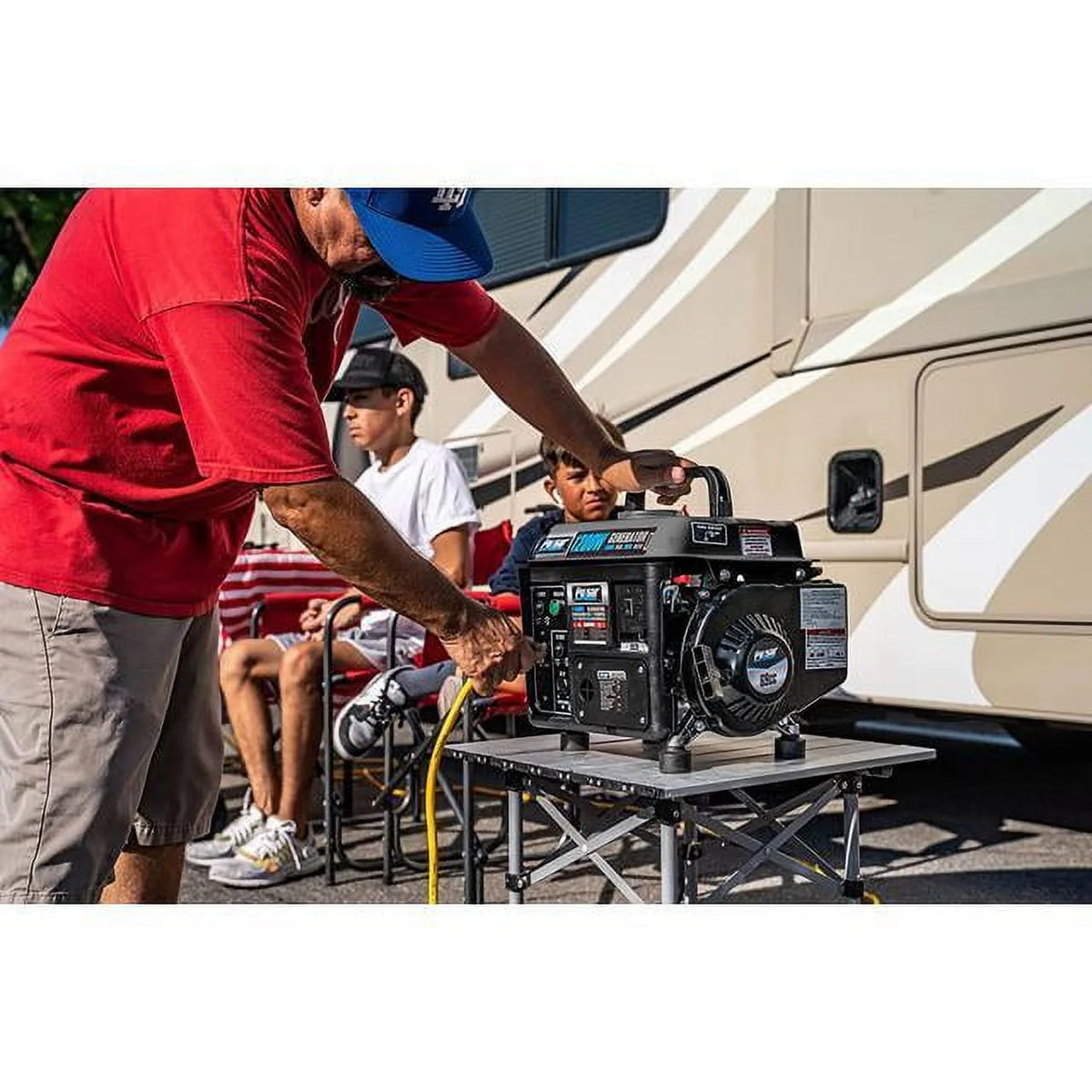 Portable Gas-Powered Generator with Carrying Handle, 1200W, Black/Gray C704531