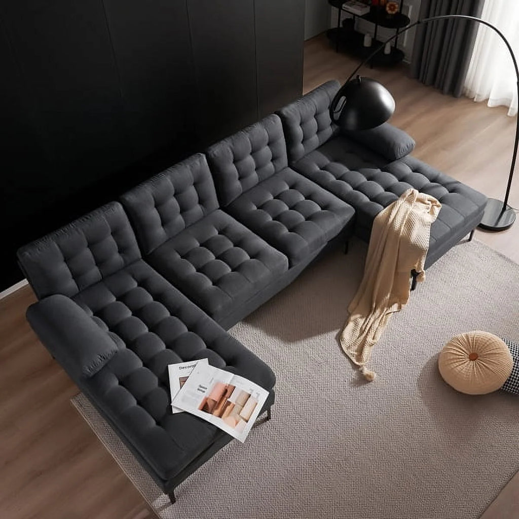 U-shaped Sectional Sofa Dark Gray X958