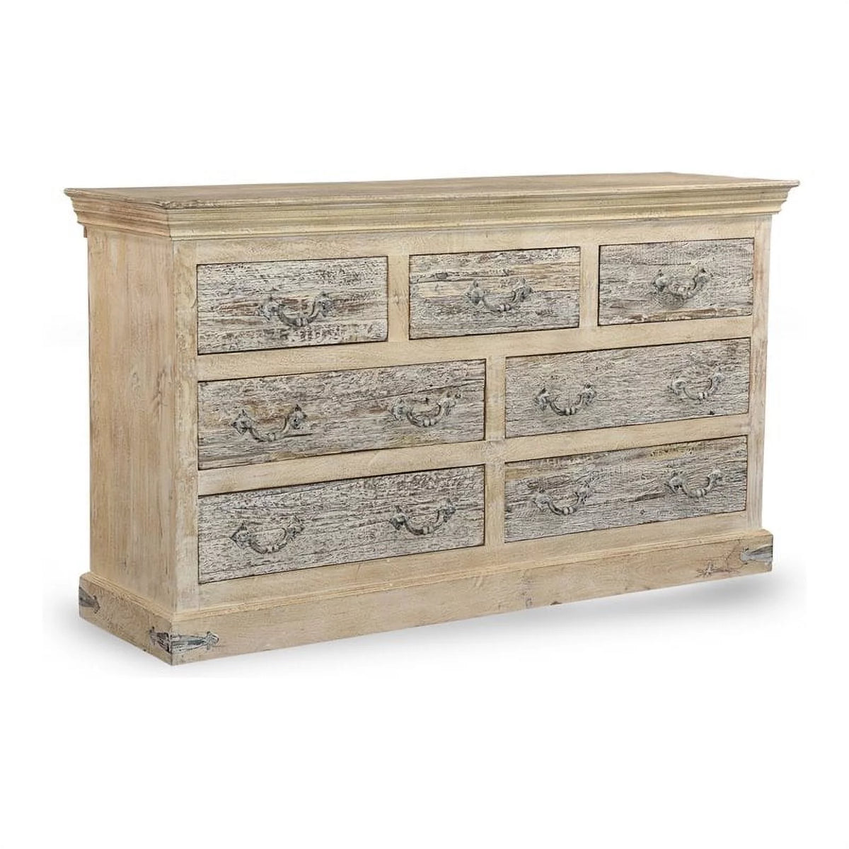 White 7-drawer Solid Wood Dresser W266