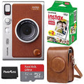 Brown Instant Camera with Instant Film, 32GB microSD and Camera Case R29623