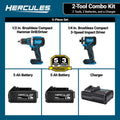 20V Brushless Cordless Hammer Drill and Impact Driver 2-Tool Combo Kit with 5 Ah Batteries and Charger F70072