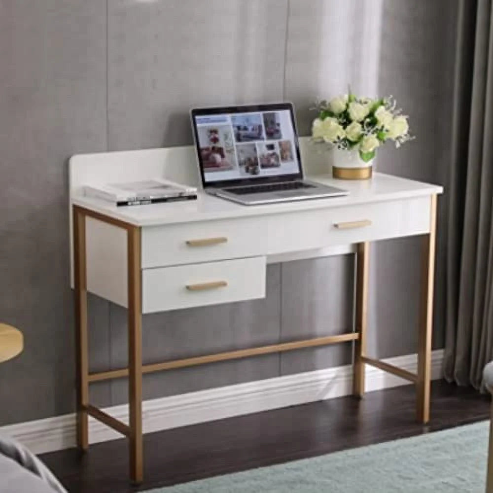 White Vanity Makeup Desk with Drawers M570621