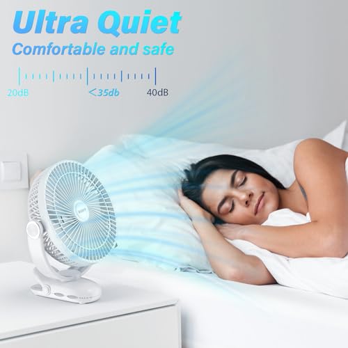 12000mAh 8in Rechargeable Portable Clip on Fan B94453