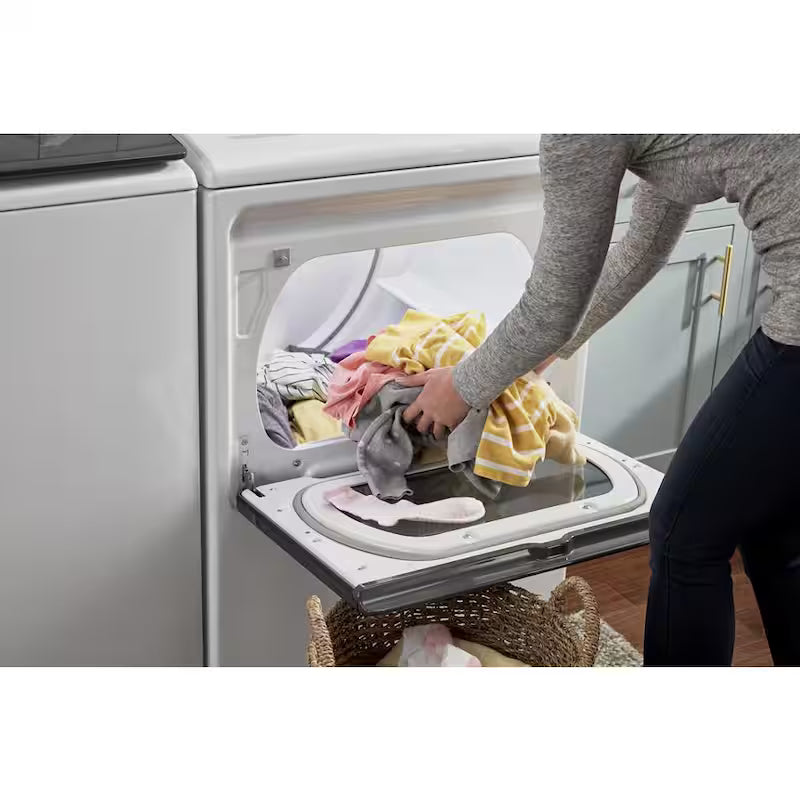 White 7.4 cu. ft. Smart Gas Vented Dryer with Steam F502247