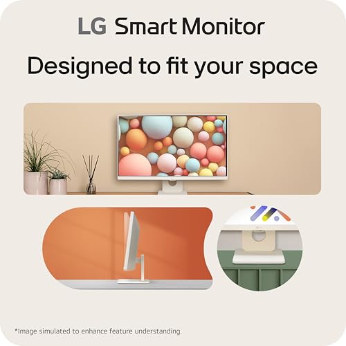 27-Inch FHD IPS Smart Monitor with Built-in Speakers, White R2827
