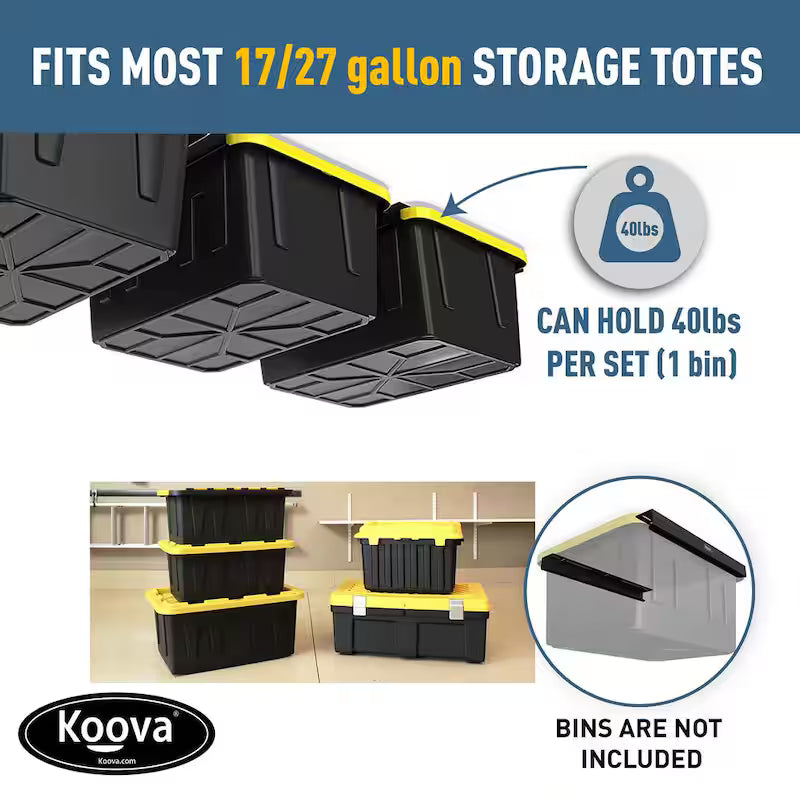 Adjustable Height 3 Bin Ceiling Mounted Storage Rack J4135