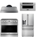 36 Gas Range, Range Hood, Refrigerator and Microwave E23785
