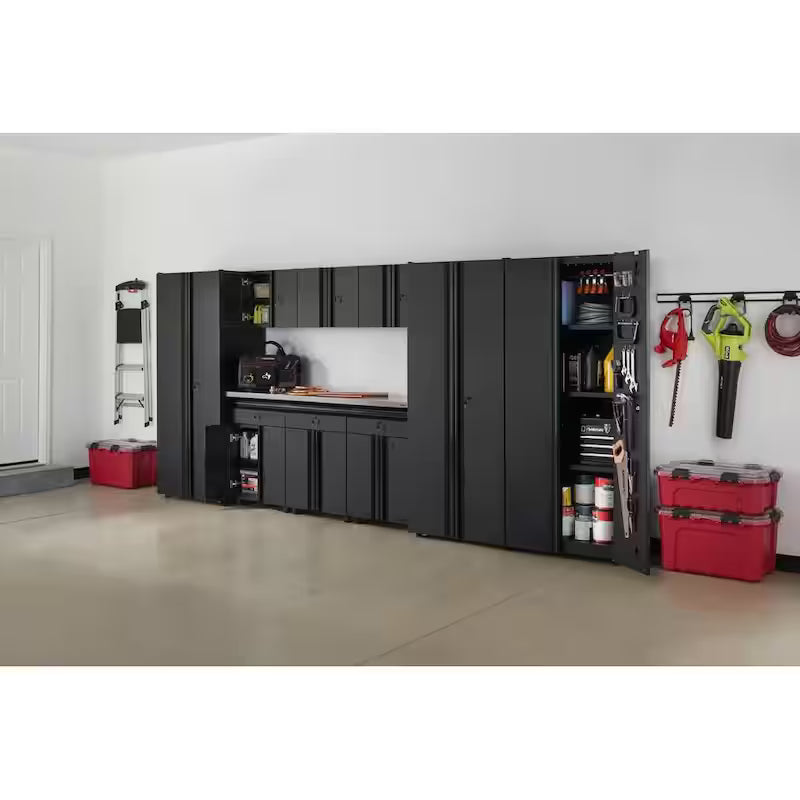 10-Piece Welded Steel Garage Storage System in Black G6942