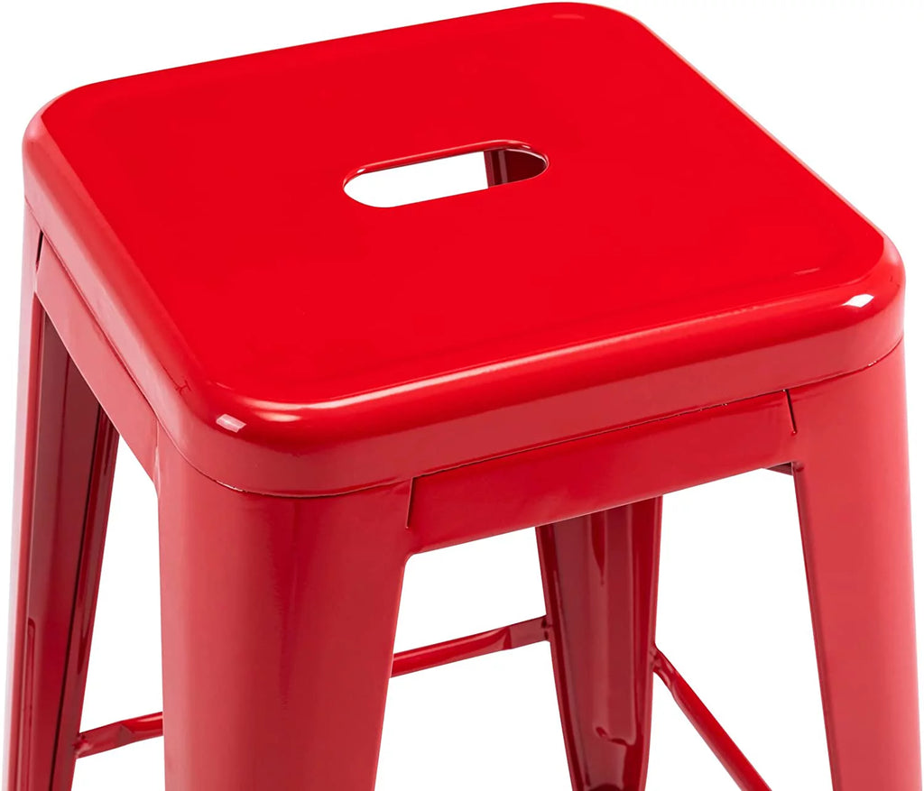 24" Backless Metal Barstool with Square Seat Z348