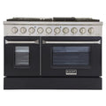 48 Pro-Style Propane Gas Dual Fuel Range with 4 Burners in Black B974