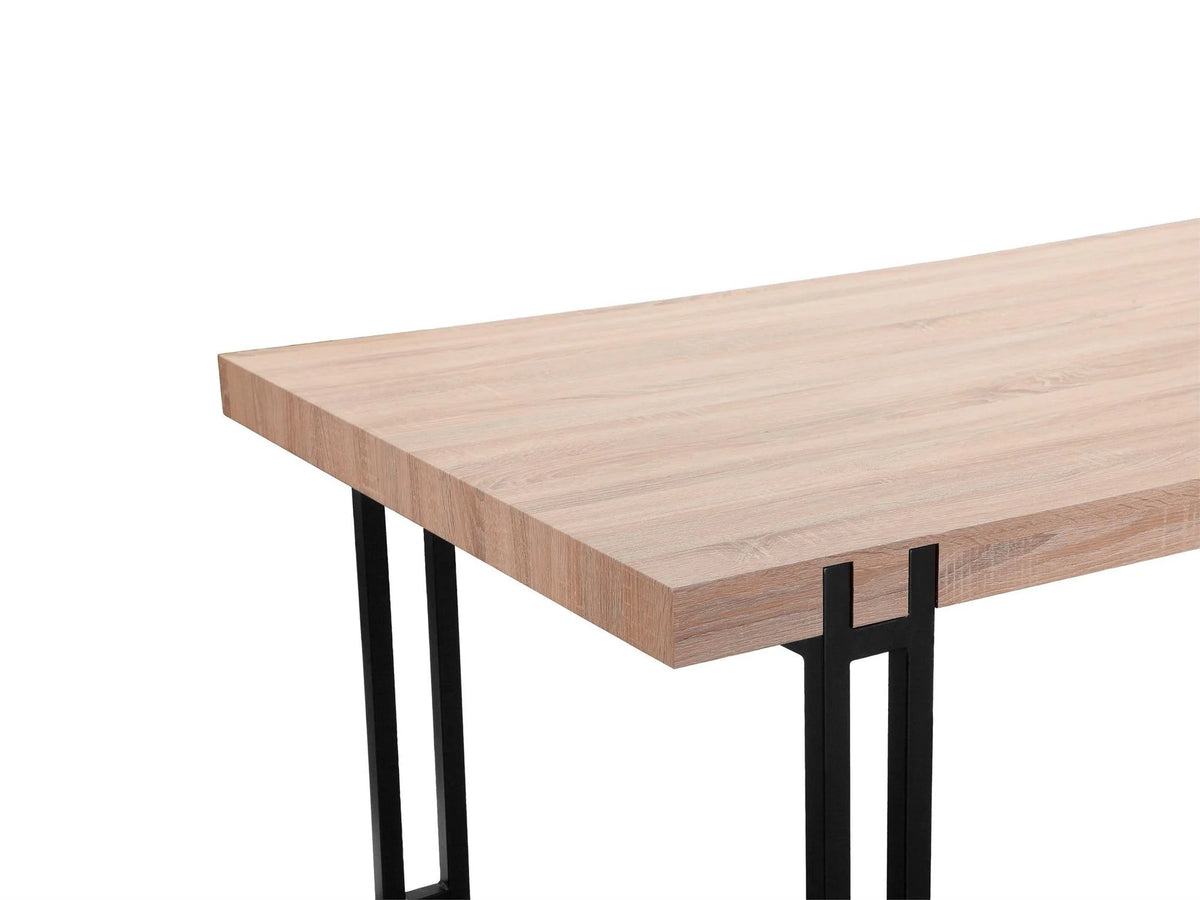 Kent Dining Table with Black Metal Legs, Wild Oak X960074