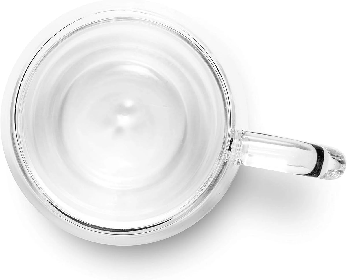 Clear 4Oz Double Walled Glass Espresso Cups with Handles C63517