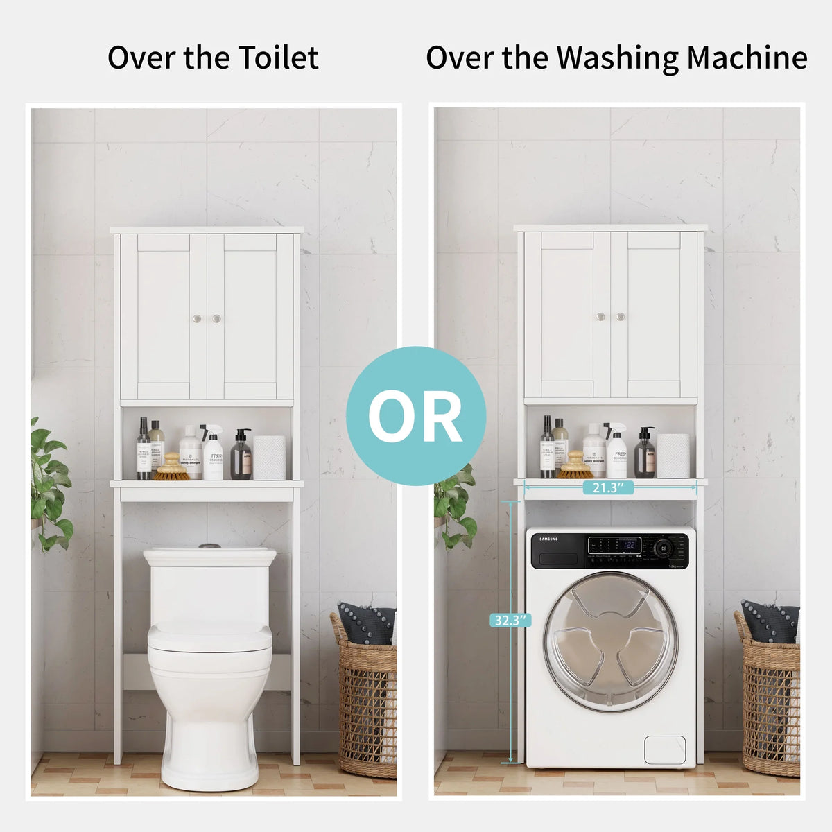 Over The Toilet Storage Cabinet White Y533143