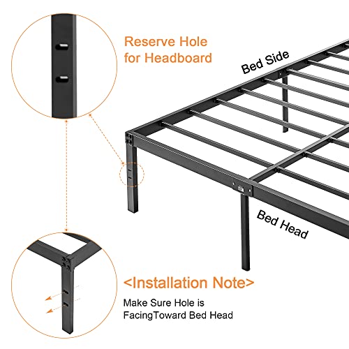 18" Full Size Metal Platform Bed Frame M5519