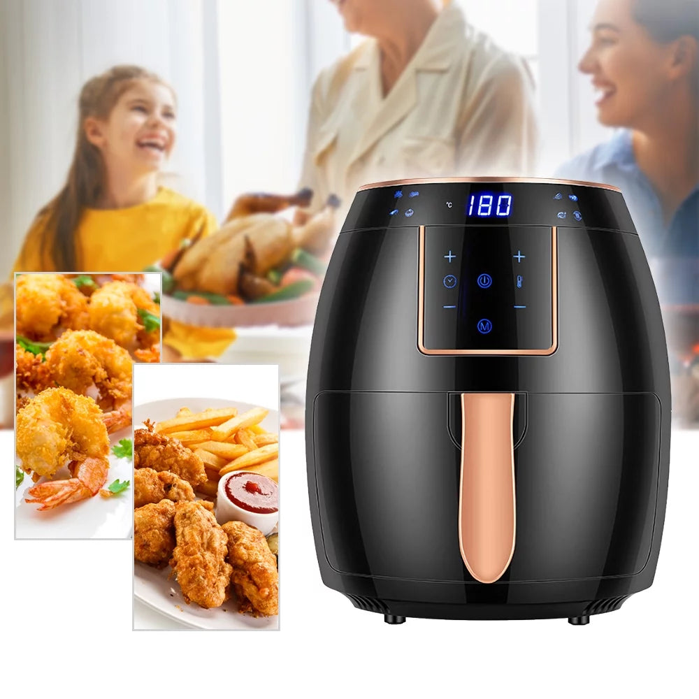 5.5L 1300W Touch Screen Electric Air Fryer with Bakeware N5499