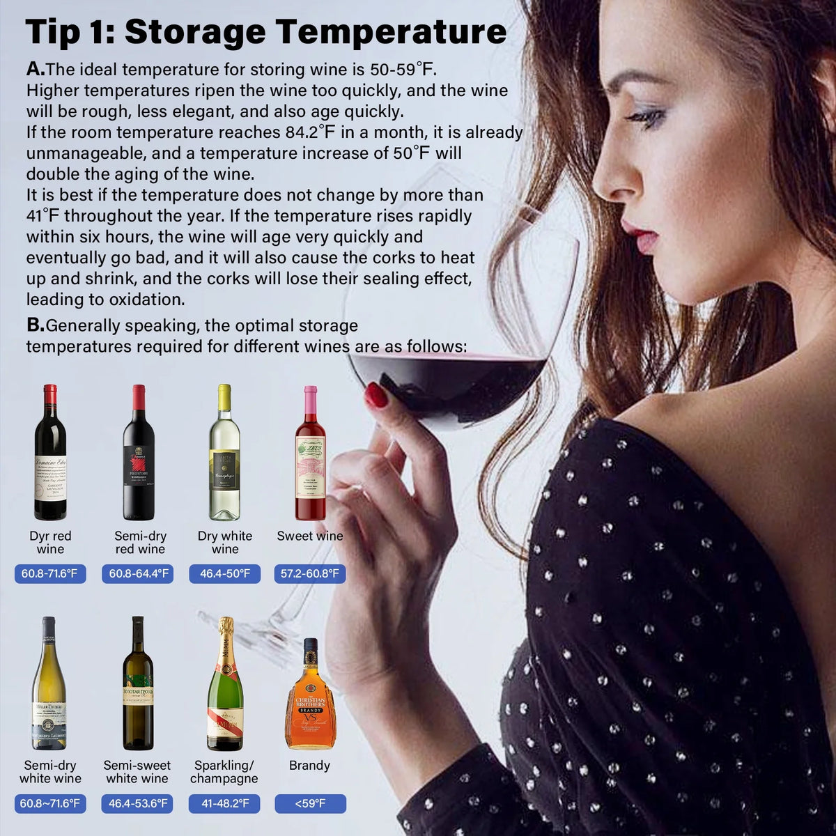 24 Wine Refrigerator Cooler 52 Bottles Glass Door Built in or Freestanding H223115