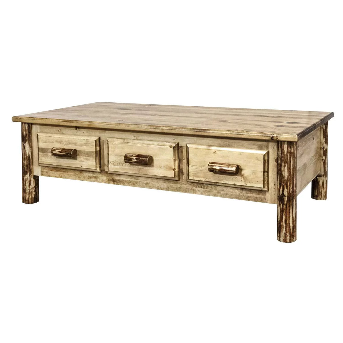 Brown Lacquered Wood Coffee Table Q2810