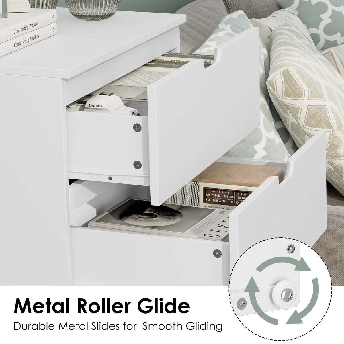 White 5 Drawer Dresser L63454