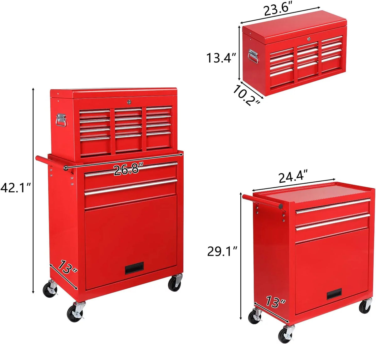 8 Drawer Rolling Tool Chest with Lock U873