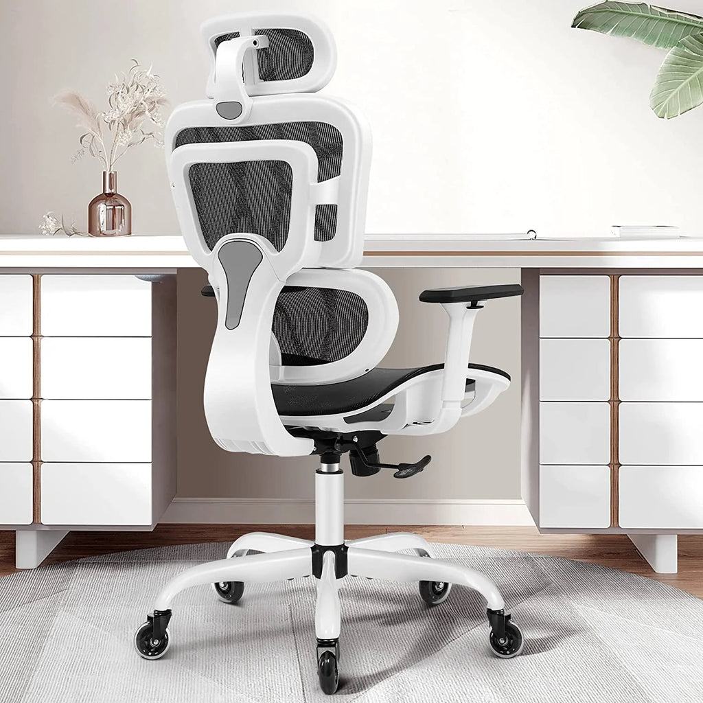 Black High Back Ergonomic Office Chair with Lumbar Support J138