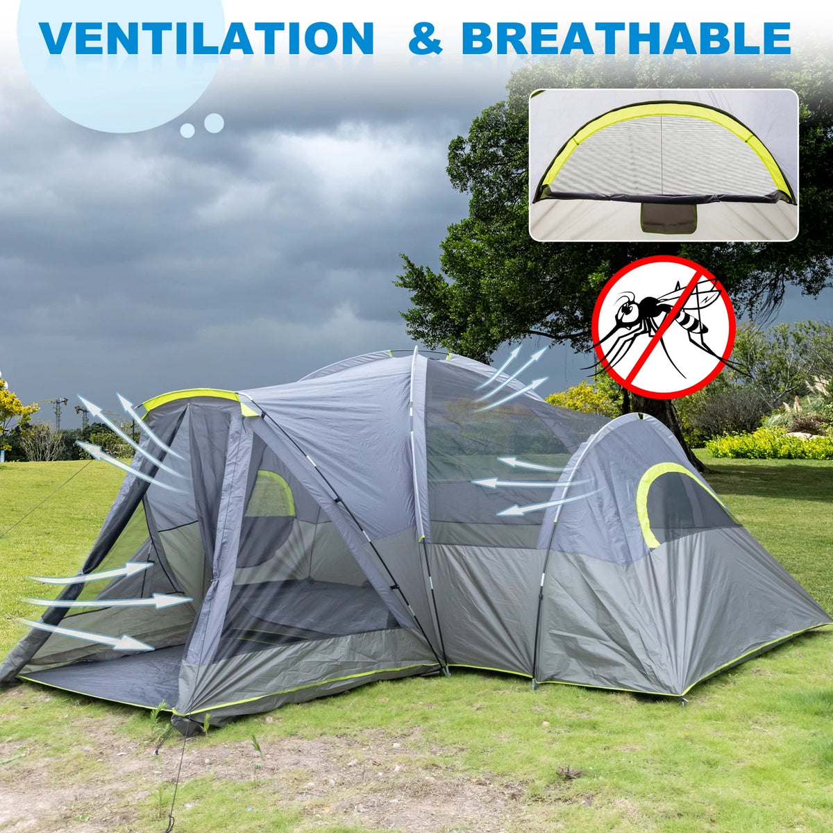 Portable Waterproof 14 Person Double Layer Tent W102