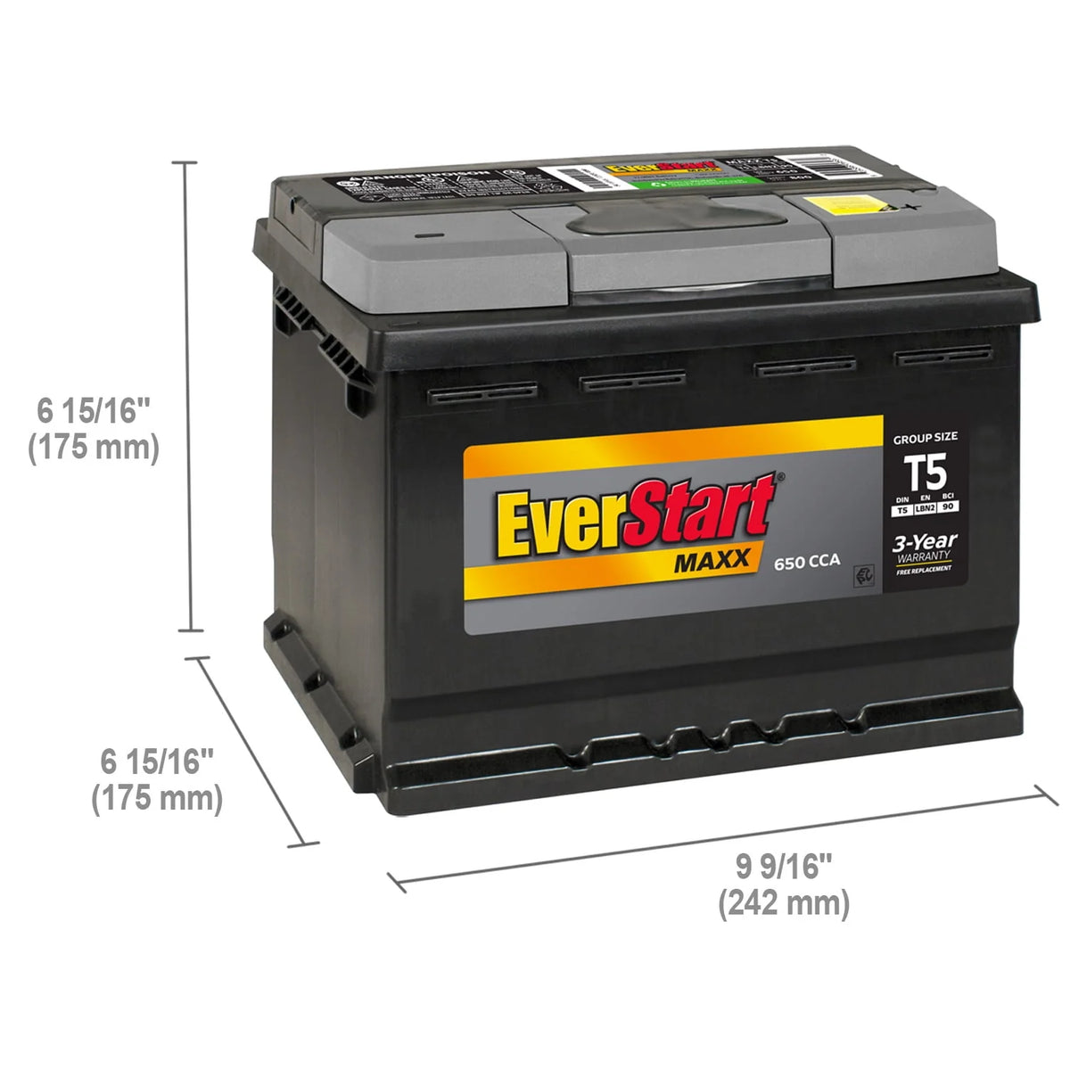 Lead Acid Automotive Battery Group Size T5 12 Volt 600 CCA S720