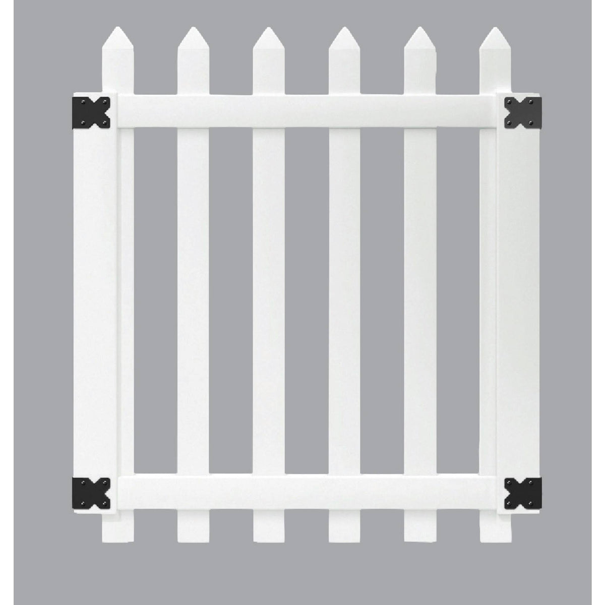 White Vinyl Picket Gate V749770