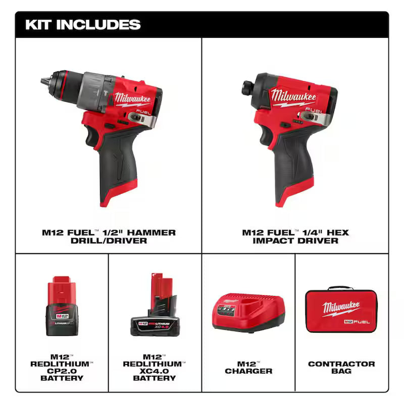 12-Volt Li-Ion Brushless Cordless Hammer Drill and Impact Driver Combo Kit with 3/8 in. Ratchet Z98160