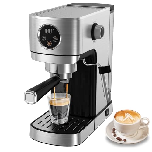 20 Bar Stainless Steel Espresso Machine with Steam Milk Frother H878908