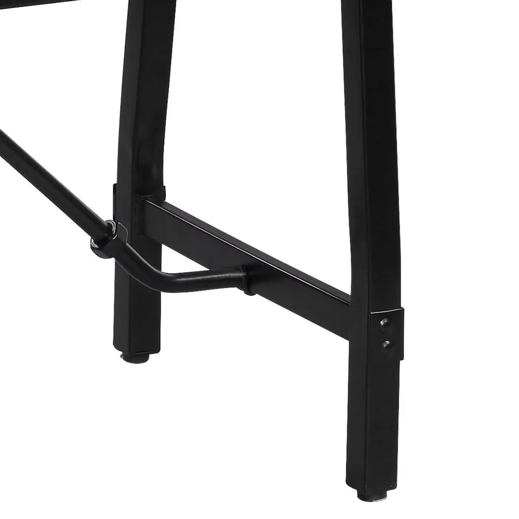 Industrial Wood and Metal Bench with Tube Leg Support T24220