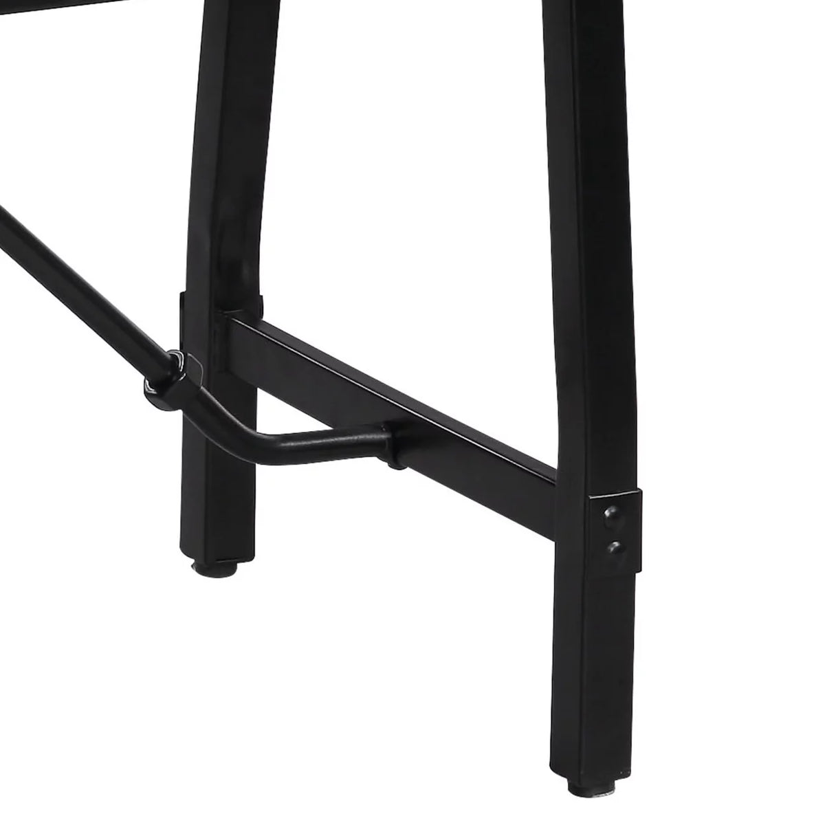 Industrial Wood and Metal Bench with Tube Leg Support T24220