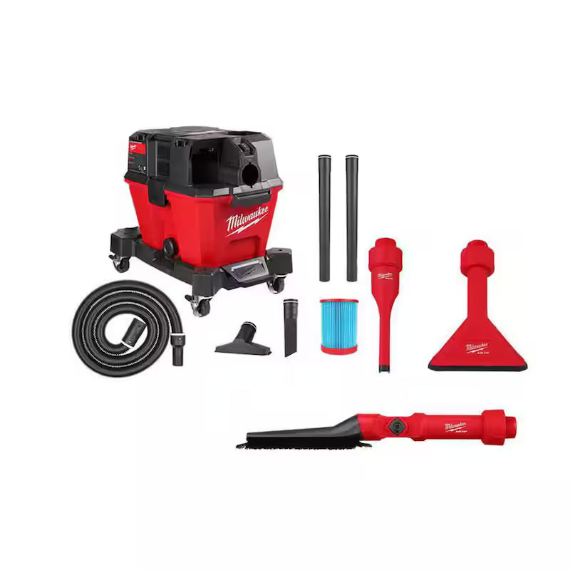 6 Gal. Cordless Wet/Dry Shop Vac with Filter, Hose and Brush, Crevice and Nozzle Kit K52522