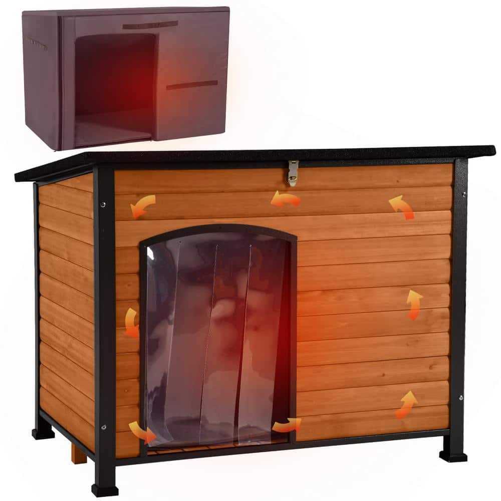 Insulated Outdoor Dog House with Liner O583575