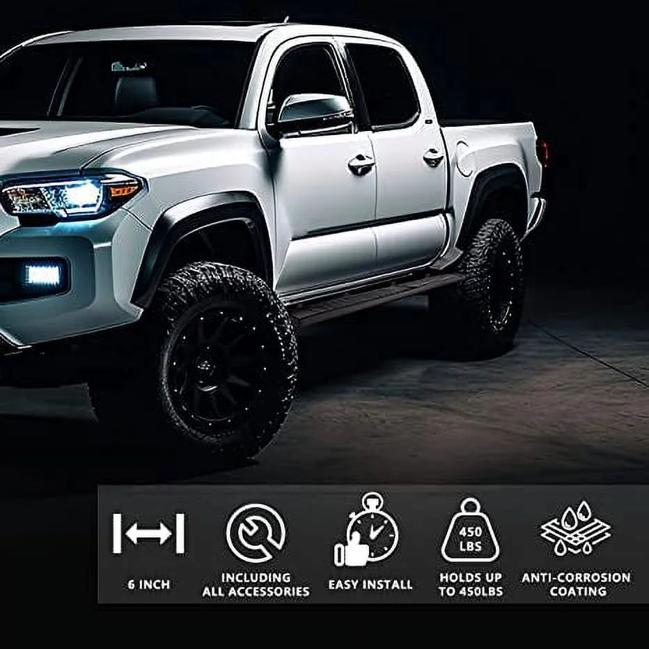6-Inch Aluminum Running Boards Side Steps Nerf Bars O449