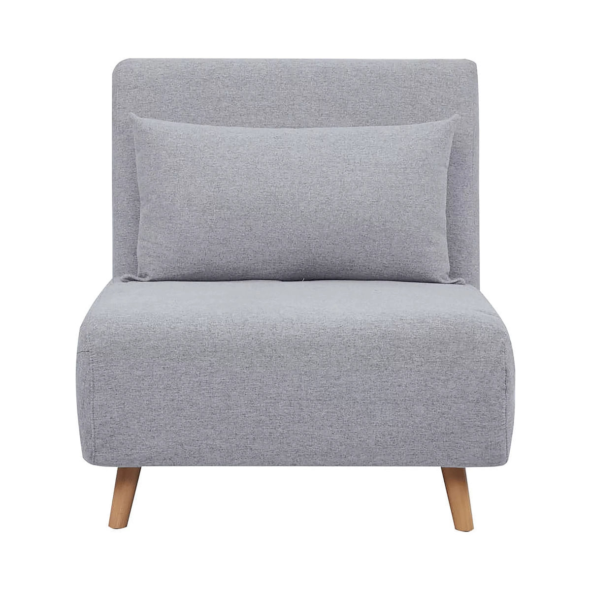 Light Gray Polyester Convertible Futon Chair H602521