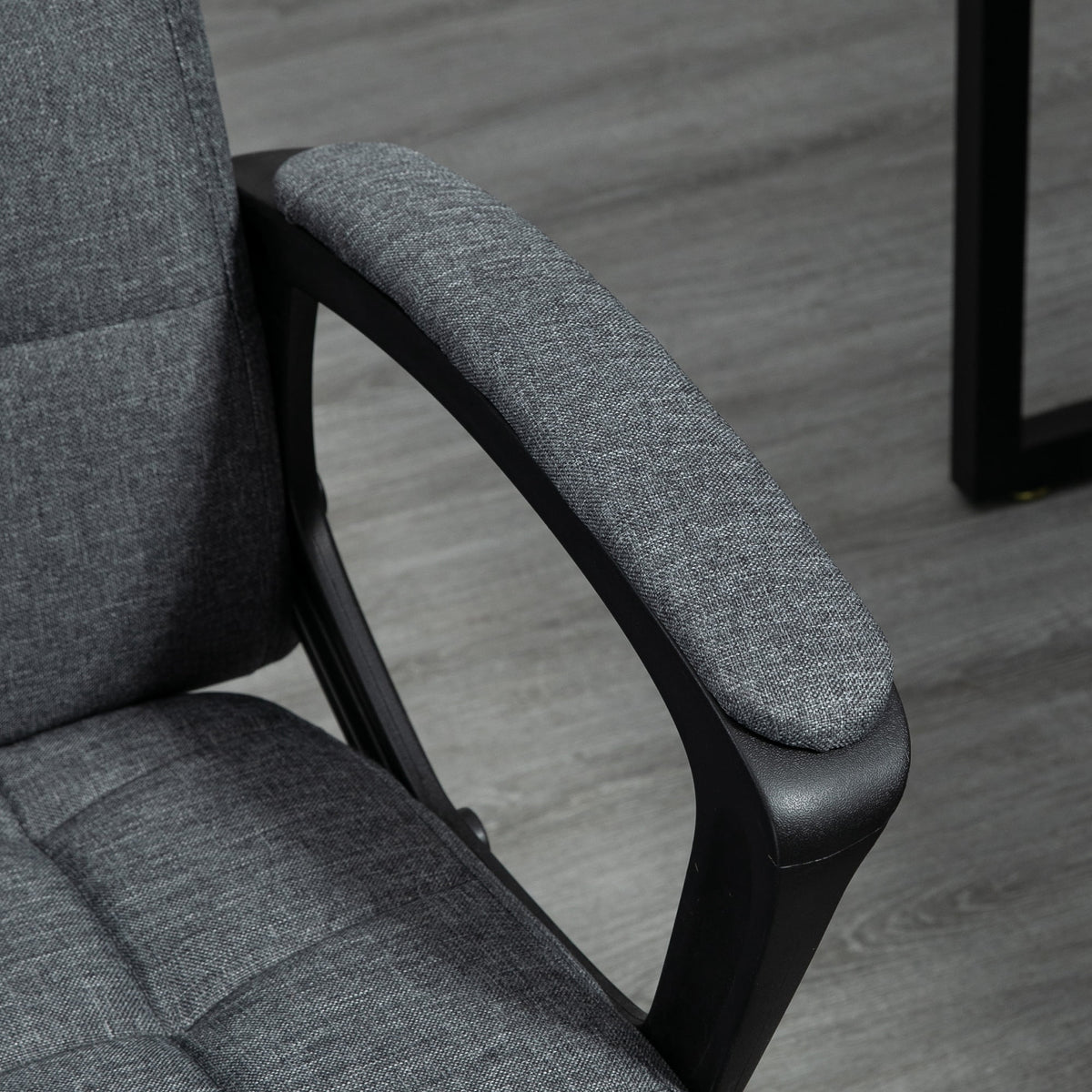 Gray Fluffy Home Office Chair with Adjustable Height Y947